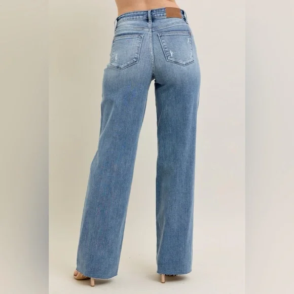 Judy Blue Full Size V - Front Baggy Jeans Plus Size - Picture 6 of 11